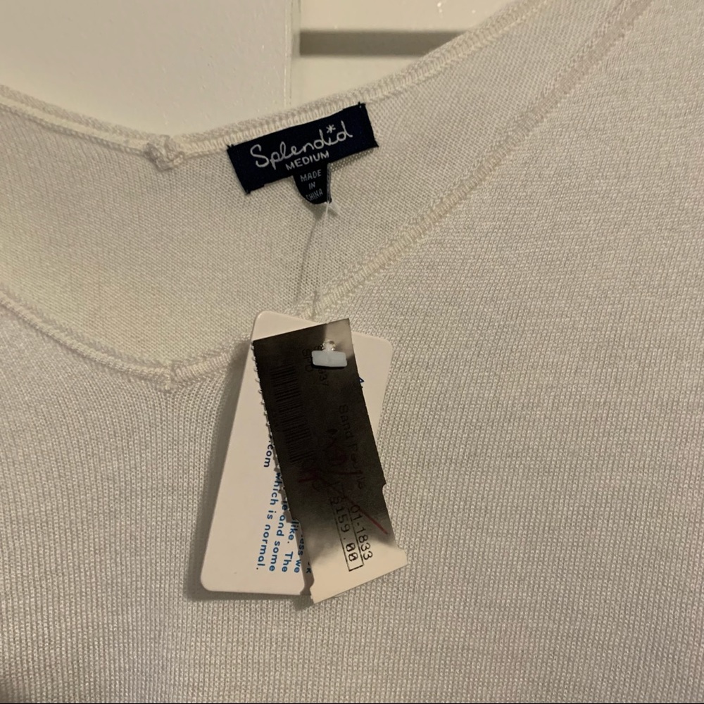Splendid M dip dye dolman sleeve sweater cashmere blend White & Mediterranean - Picture 13 of 15